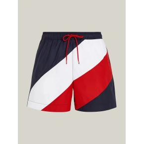 Pánske plavky UM0UM03261 DW5 tm. modrá s prúžkami - Tommy Hilfiger