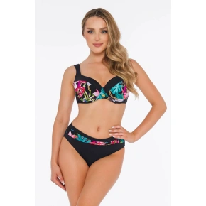Dámske dvojdielne plavky Barcelona 1 S896BE1 Black with Leaves - Self