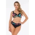 Dámske dvojdielne plavky Barcelona 1 S896BE1 Black with Leaves - Self