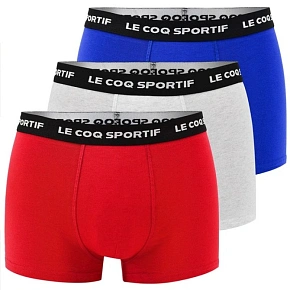Le Coq Sportif pánske boxerky 3PAK červené sivé tmavomodré Le Coq Sportif pánske boxerky 3PAK červené sivé tmavomodré