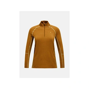 Termotriko PEAK PERFORMANCE Magic Half Zip Wool-blend Baselayer Women, hnedé Termotriko PEAK PERFORMANCE Magic Half Zip Wool-blend Baselayer Women, hnedé