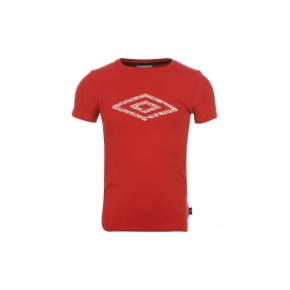 Umbro Cotton Logo T Shirt Boys Red - Červená / 11-12 - Umbro