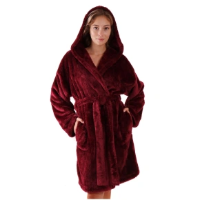 Dámsky župan Lilly extra s kapucňou 3/4 3320 3651 Burgundy - Vestis Dámsky župan Lilly extra s kapucňou 3/4 3320 3651 Burgundy - Vestis