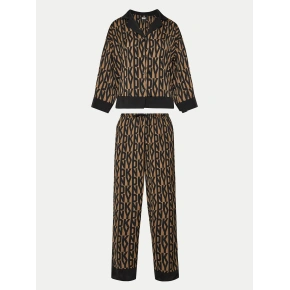 Dámske pyžamo YI90017 202 hnedé s potlačou - DKNY