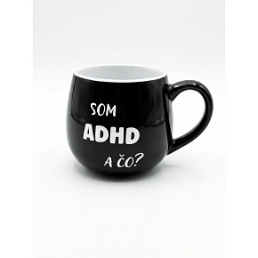 Keramický hrnček Som ADHD a čo? 300 ml čierny - Giftela
