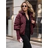 Dámska zimná prešívaná bunda s kapucňou TY5898 vínová – FashionStreet