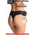 Dámske tangá SPORT STRING RIB ULTRA COMFORT Black - Gatta