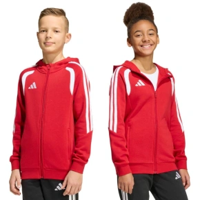 Detská mikina adidas Tiro 26 League Sweat Full Zip Hoodie červená KF9101