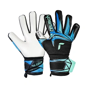 Reusch Attrakt RE:Grip NC Junior brankárske rukavice čierno-modré 5672535 7272
