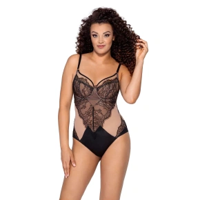 Dámske body BD-021 Čierne s telom - Ava
