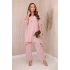 Dámsky komplet blúzka + nohavice s príveskom 27941 Powder pink - Kesi