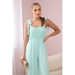 Kombinéza s ramienkami 2706 tyrkysová - Kesi