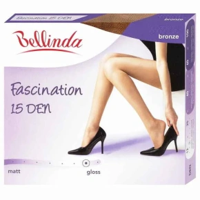 Dámske lesklé pančuchy FASCINATION 15 Den Bronze - Bellinda