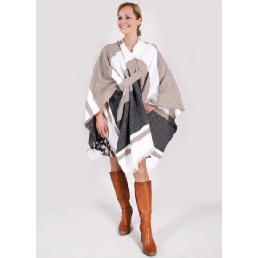 Dámske pončo CPO-0001 hnedé - YOCLUB