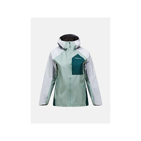 Dámska bunda PEAK PERFORMANCE W Trail Hipe 3L Shell Jacket, zelená farba Dámska bunda PEAK PERFORMANCE W Trail Hipe 3L Shell Jacket, zelená farba