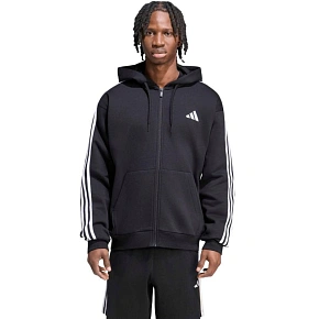Pánska mikina adidas Essentials 3-Stripes Fleece Full-Zip Hoodie, čierna, KY6559 Pánska mikina adidas Essentials 3-Stripes Fleece Full-Zip Hoodie, čierna, KY6559