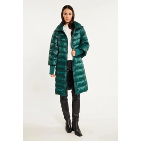 Dámsky páperový kabát s prešívaním Bottle 230-009 Dark Green - Monnari