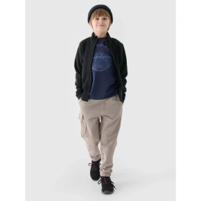 Chlapčenský bežný fleece so stojacím golierom 4F Junior 4FJWMM00TFLEM245-20S Chlapčenský bežný fleece so stojacím golierom 4F Junior 4FJWMM00TFLEM245-20S