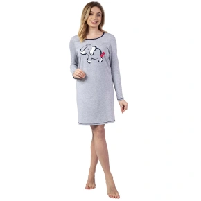 Dámska nočná košeľa 142 Grey Printed - REGINA
