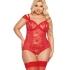 Dámske sexy plus size body Dora 1901 Red - SoftLine