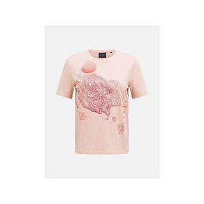 Dámske tričko PEAK PERFORMANCE Explore Graphic Tee, ružové Dámske tričko PEAK PERFORMANCE Explore Graphic Tee, ružové
