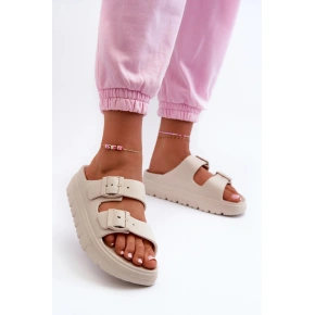 Dámske papuče / papuče 24SD97-5610 Beige - NOVINKY