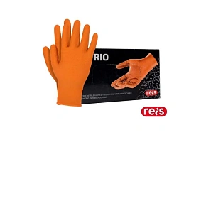 Nitrilové rukavice GRIZZLY, oranžové, veľkosť XL, 50 ks