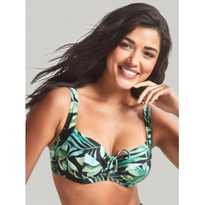 Dámska plavková podprsenka SW1642 Bali Full Cup Bikini Green with Leaves - Panache