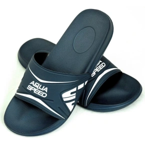 Plavecká unisex obuv do bazéna Dakota 10 Tmavo modrá s bielou - AQUA SPEED