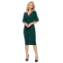 Zavinovacie šaty s rukávmi K152 zelené - Makover
