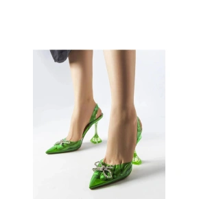 Dámske lodičky na podpätku PM2879 Green - Sweet Shoes Dámske lodičky na podpätku PM2879 Green - Sweet Shoes