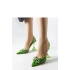 Dámske lodičky na podpätku PM2879 Green - Sweet Shoes