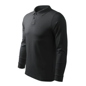 Malfini Single J. LS M MLI-21194 ebony grey polokošeľa