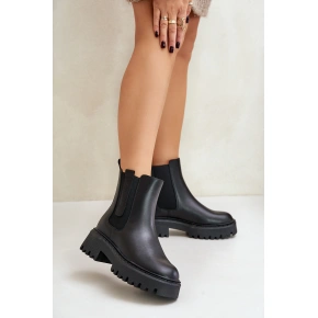 Kožená členková obuv OO274A386 čierna - Big Star