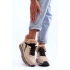 Dámske športové členkové topánky 21-Q99 model 185656 Beige with black - Step in style