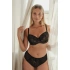 Dámske push up nohavičky DESIRE Black with beige - Mefemi Nipplex