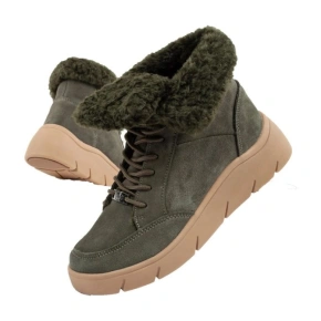 Dámska členková obuv F30232 1020 400Tmavo zelená s hnedou - Scholl