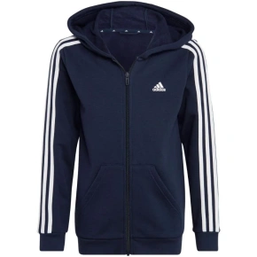 Fleecová mikina adidas Essentials 3-Stripes so zipsom Jr IC0600