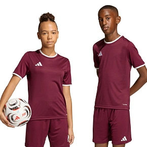 Detský dres adidas Entrada 26 Jersey burgundy JZ2530 Detský dres adidas Entrada 26 Jersey burgundy JZ2530