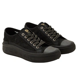 Lee Cooper dámske športové topánky black platform lace-up women's
