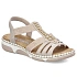 Dámske sandále na podpätku Romans beige Rieker 66201-62