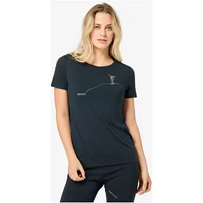 Koszulka z krótkim rękawem damska SUPER.NATURAL W BERGGLÜCK TEE granatowa dámské