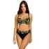 Dámske dvojdielne plavky Tahiti 5 S995TA5-2 Black with Floral Pattern - Self