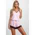 Dámske pyžamo Laura Light Pink with Black - Momenti Per Me