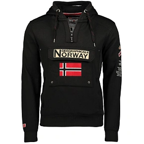 Pánska športová mikina Geographical Norway GYMCLASS BLACK DB MEN 100 s kapucňou, čierna (WU4185H-GN-BLACK) Pánska športová mikina Geographical Norway GYMCLASS BLACK DB MEN 100 s kapucňou, čierna (WU4185H-GN-BLACK)
