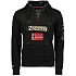 Pánska športová mikina Geographical Norway GYMCLASS BLACK DB MEN 100 s kapucňou, čierna (WU4185H-GN-BLACK)