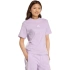 Dámske bavlnené tričko adidas Essentials 3-Stripes svetlo fialové JX7619