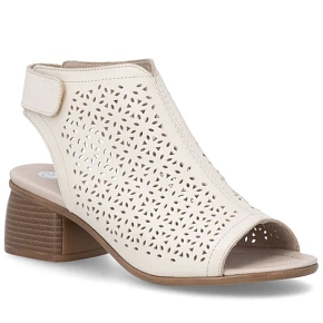 Remonte beige Remonte dámske kožené sandále Rieker R8777-60