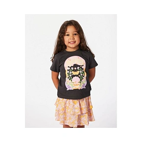Tričko RIP CURL Rainbow Tropics Art Tee – dievčenské, čierne Tričko RIP CURL Rainbow Tropics Art Tee – dievčenské, čierne