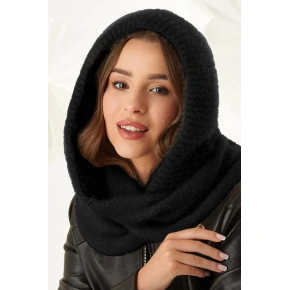 Dámsky šál s kapucňou Chimney 48-495 Black - AJS